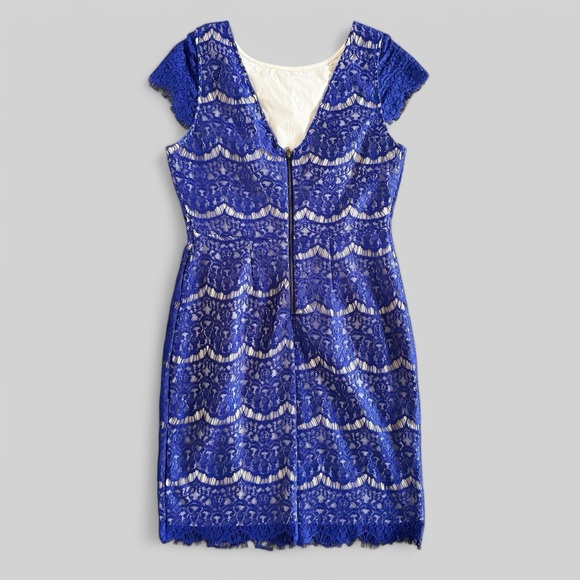 Darling Vintage Blue Candice Lace Dress size Med special event office siren 952 - Picture 12 of 16